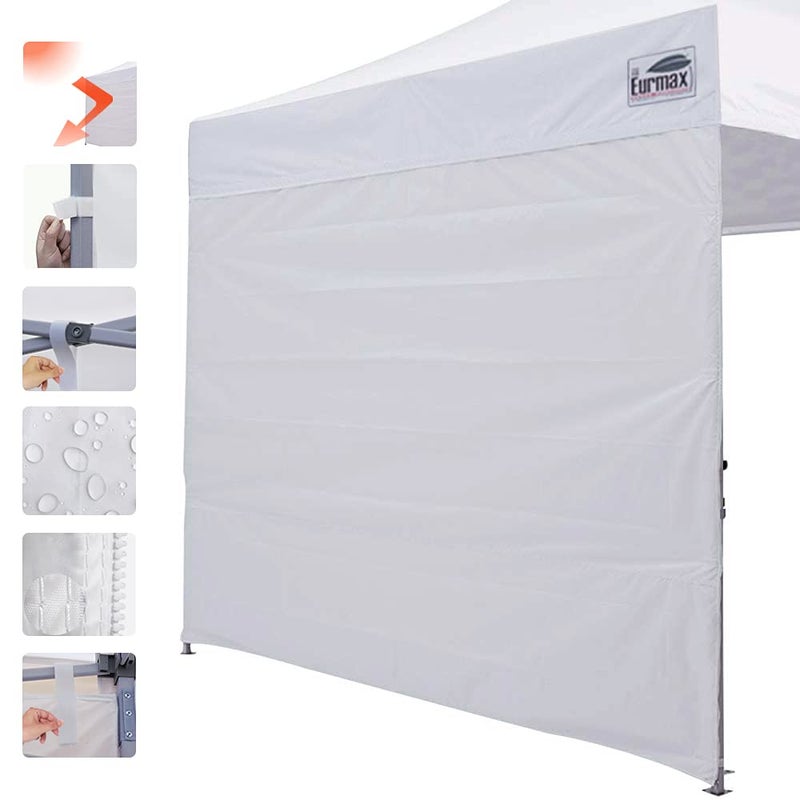 Eurmax USA Instant Canopy SunWall Tent Sidewalls for 10x10 Pop Up Canopy Tent,1 Pack Sidewall Only (White) - Image 2